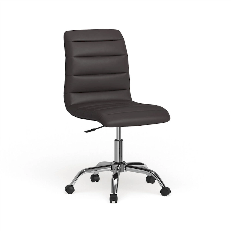 Ripple Armless Mid Back Vinyl Office Chair