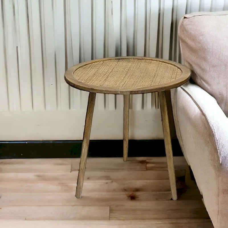 HomeRoots Set of Three 24 Brown Round End Tables - 23.25' X '24' X '23.25