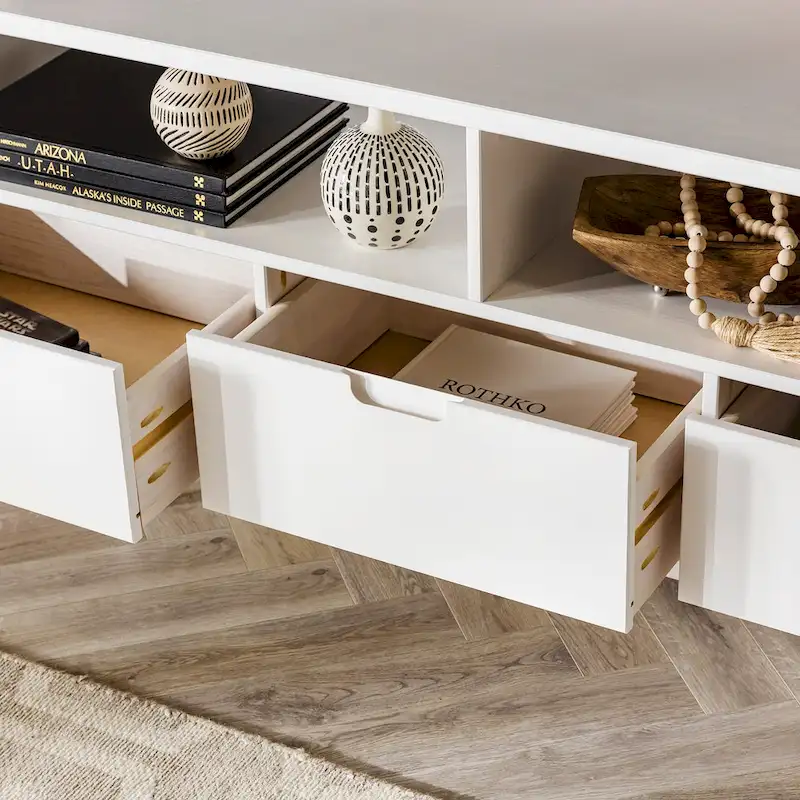 Middlebrook Alby 58-inch Mid-Century Solid Wood TV Stand