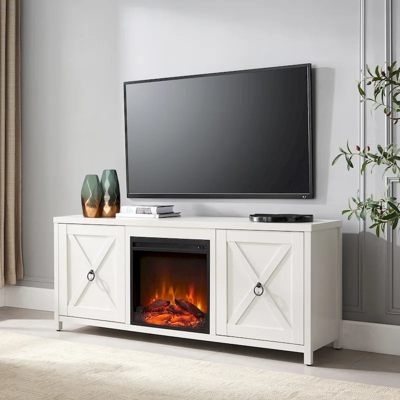 Granger 58 TV Stand with Log Fireplace Insert