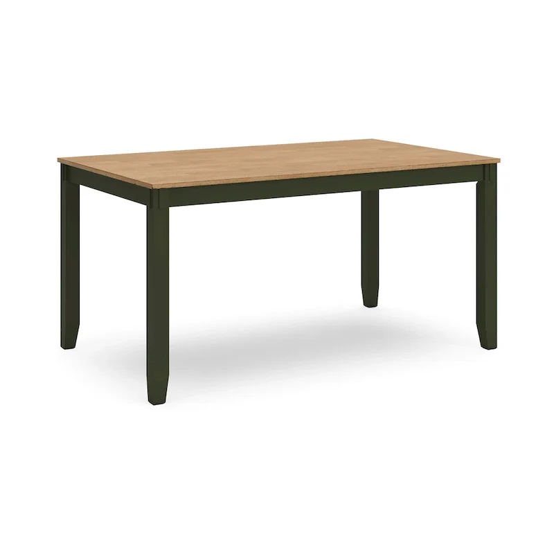 Gasy Dining Table Set with 4 Chairs, 1 Bench, Dark Green Wood, Brown