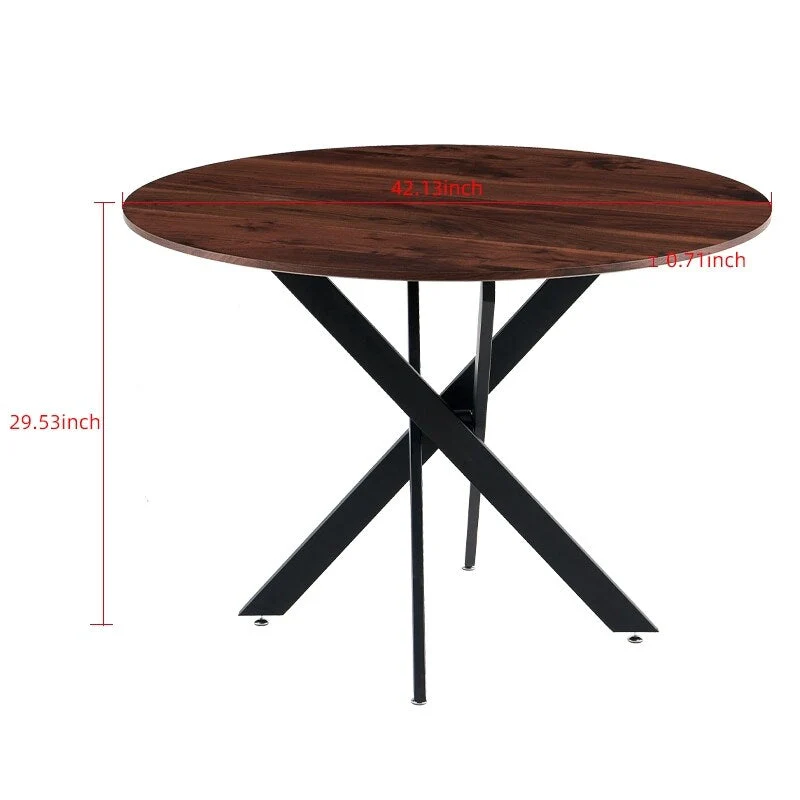 Mid-century Dining Table With Round Table Top Pedestal Dining Table
