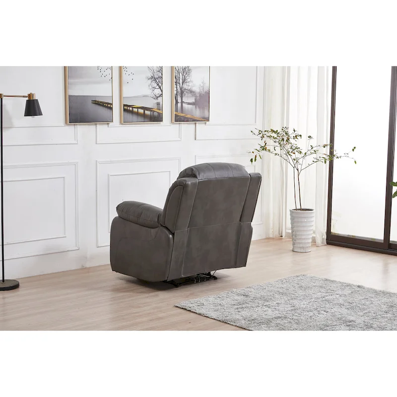 Betsy Furniture Bonded Leather Manual Rclining Single Seat Recliner Glider Chair 8018