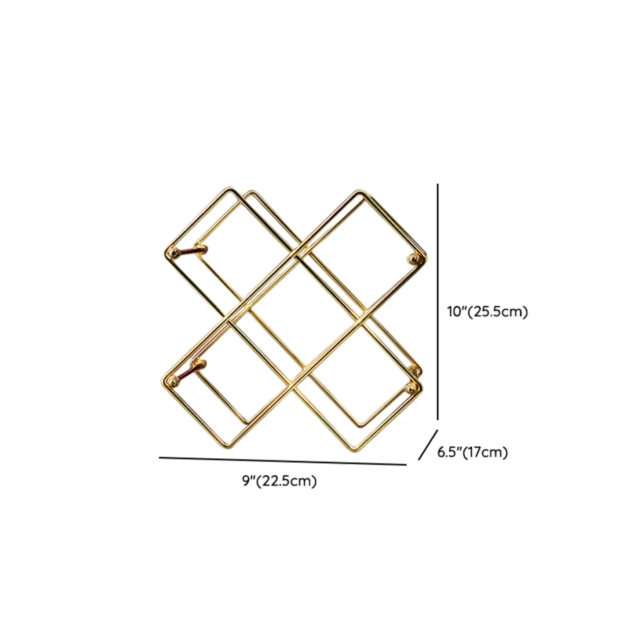 Modern Wine Rack Golden Honeycomb Countertop Bottle Holder