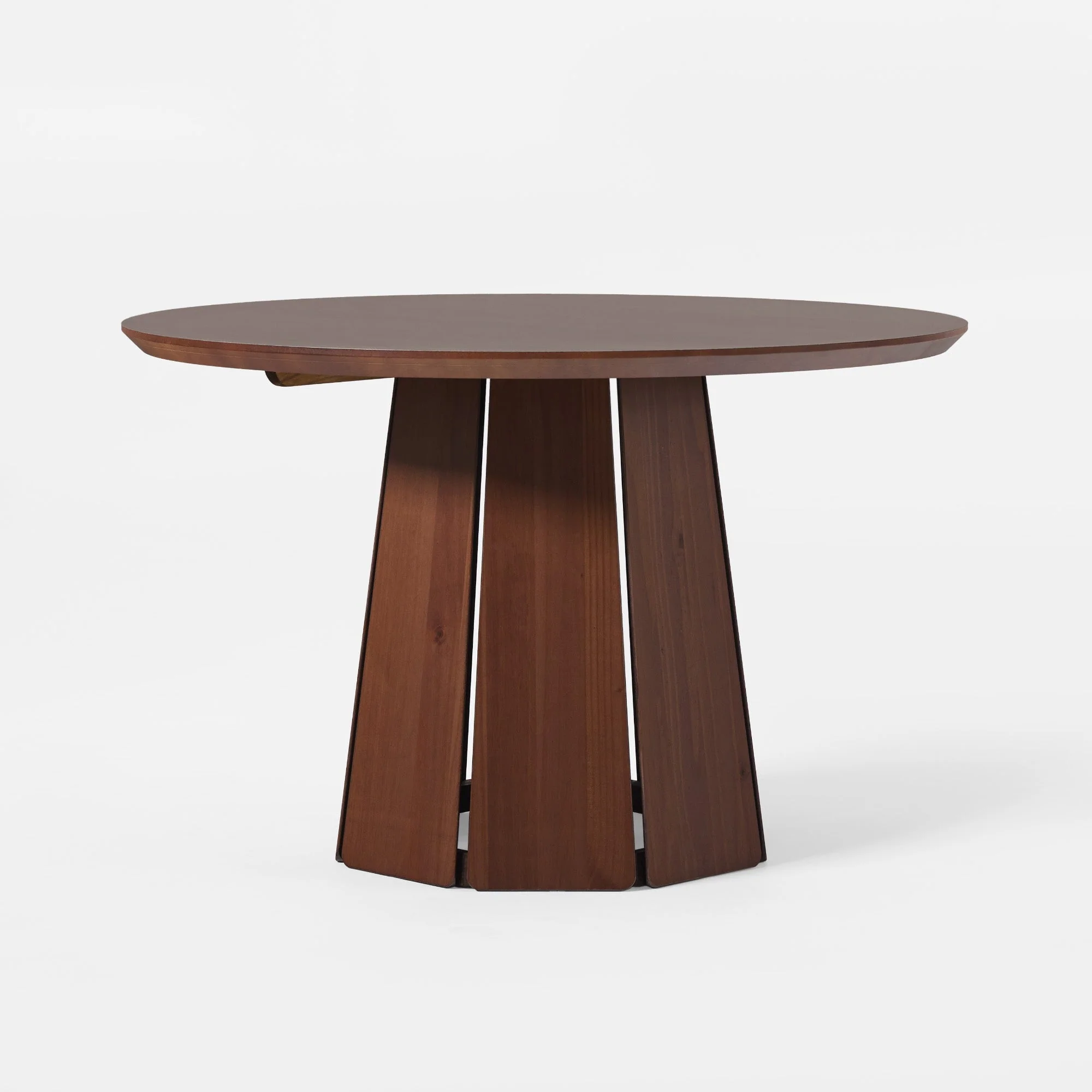 Koa 48 Round Solid Wood Pedestal Dining Table