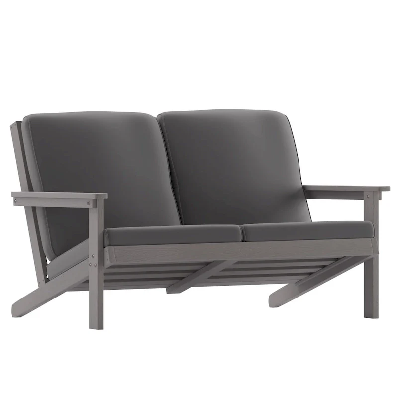 All-Weather Poly Resin Adirondack Loveseat & Cushions
