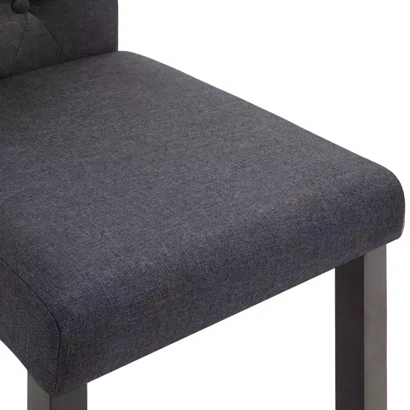 CLIHOME Modern style dining chair, solid wood leg soft cushion fabric kitchen chair(Set of 2)