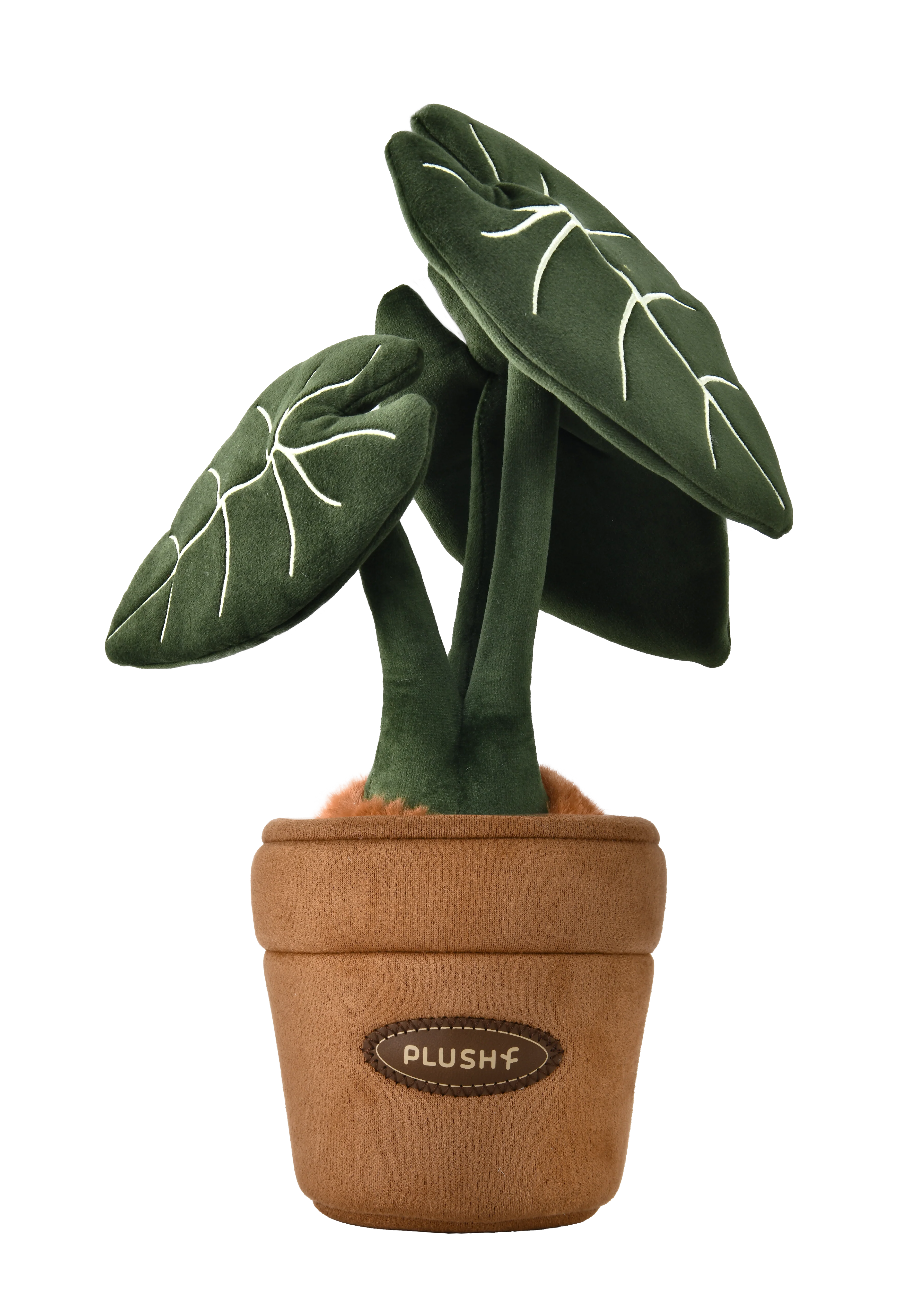 PlushWoods Alocasia Frydek Plant Plush With Pot 25cm