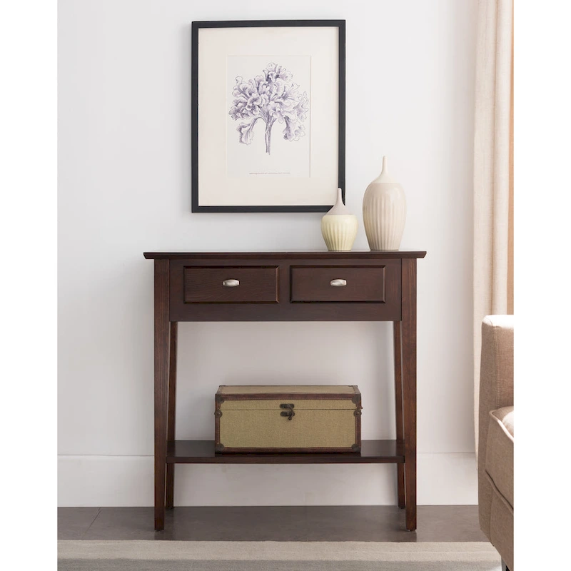 Teegan Solid Wood Hall Entryway Console Sofa Table