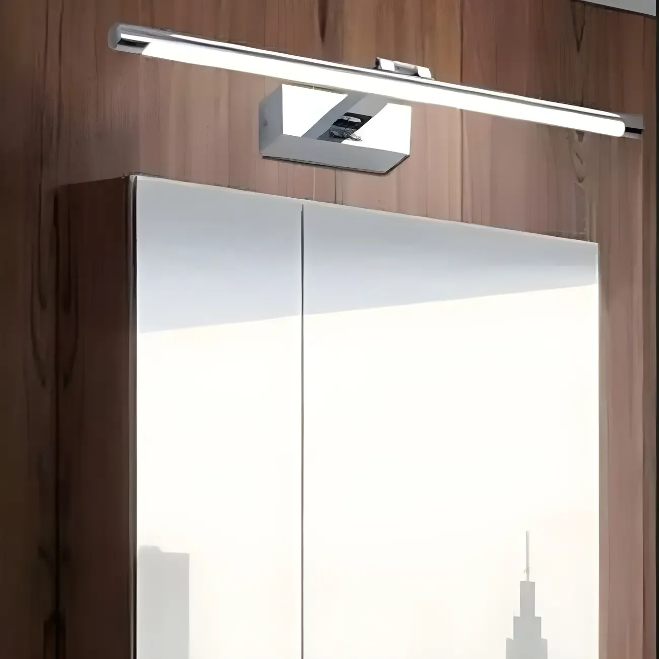 Modern Geometric Linear Vanity Light with Integrated LED