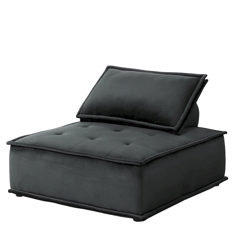 Velvet Armless Lounge Chair