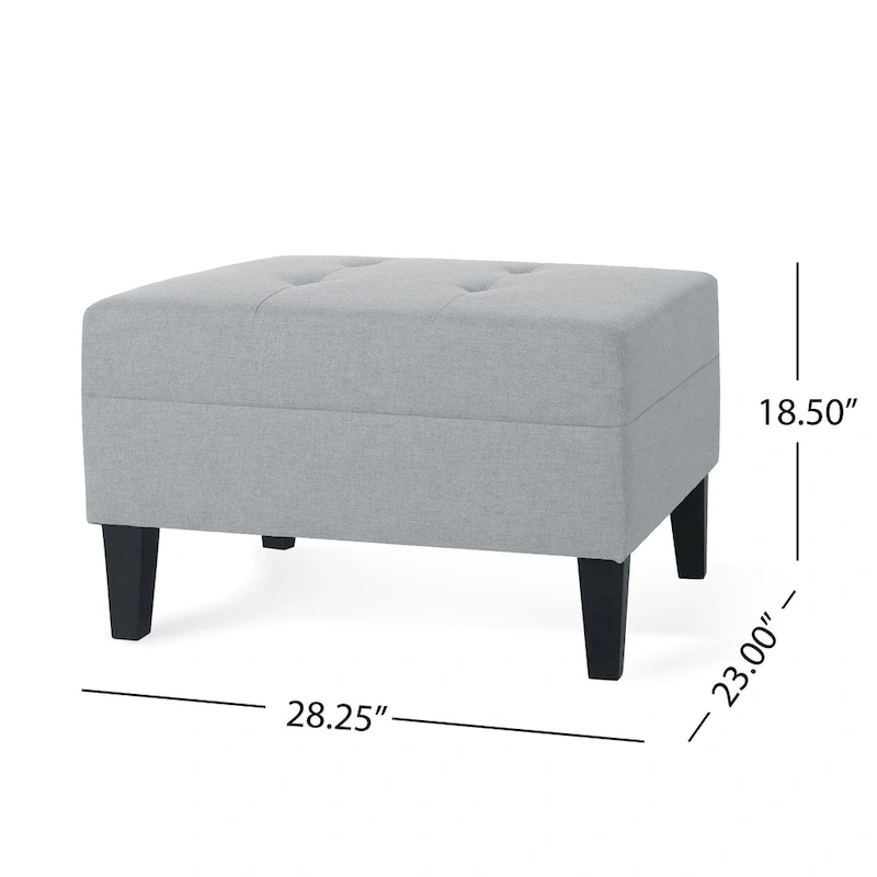 Tiernan Tufted Fabric Ottoman by Christopher Knight Home