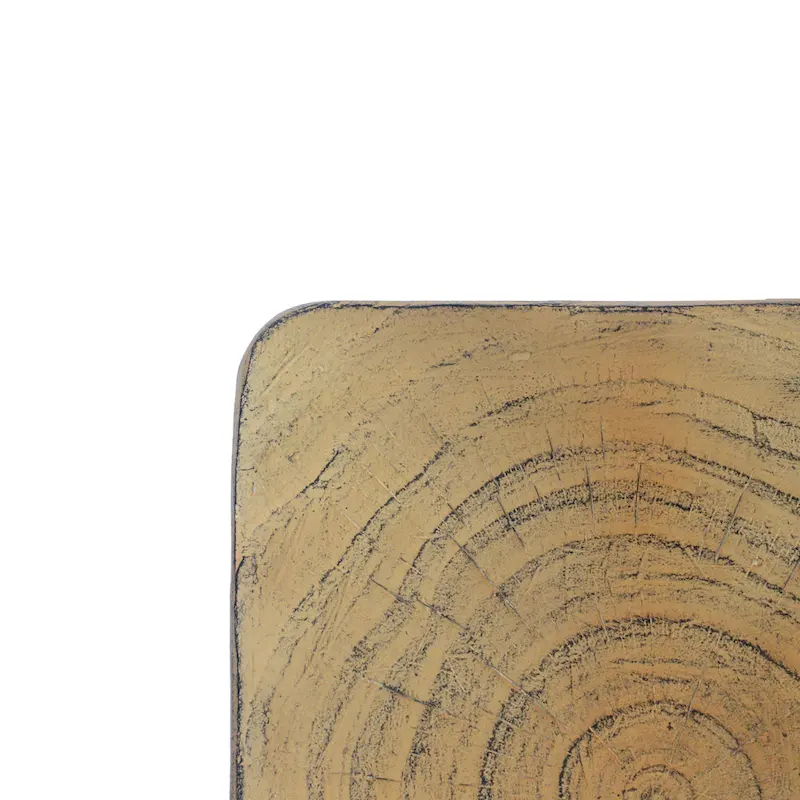 MGO Twist Shape Side Table, Wood-like Texture