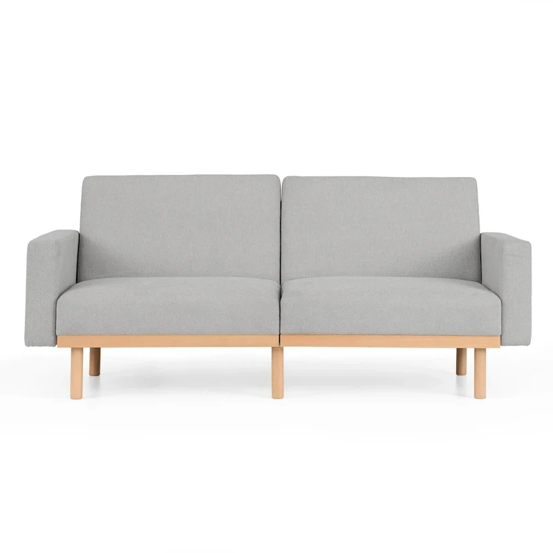 Brookside Harlow Futon with Wood Base