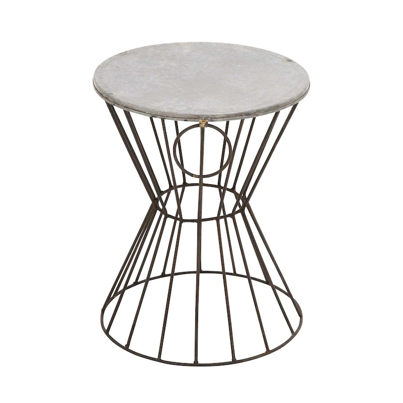 Metal Accent Table - Gray - Roche River Decor