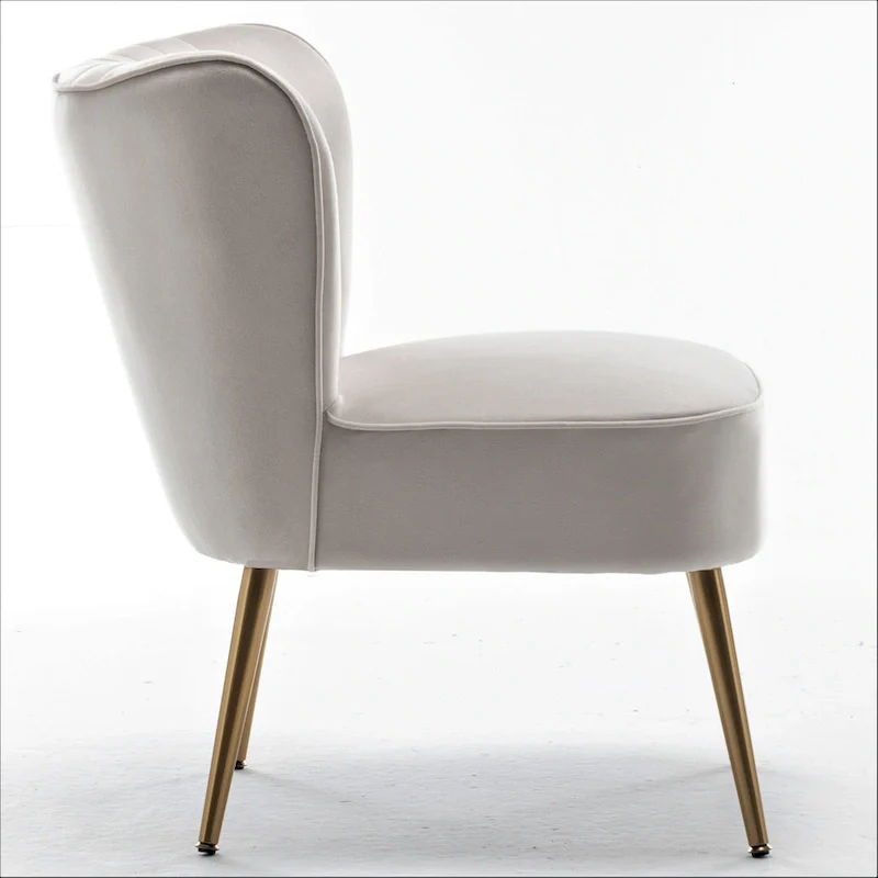 Sauter 23.2 Wide Mid-Century Modern Microfiber Accent Chair with Metal Leg