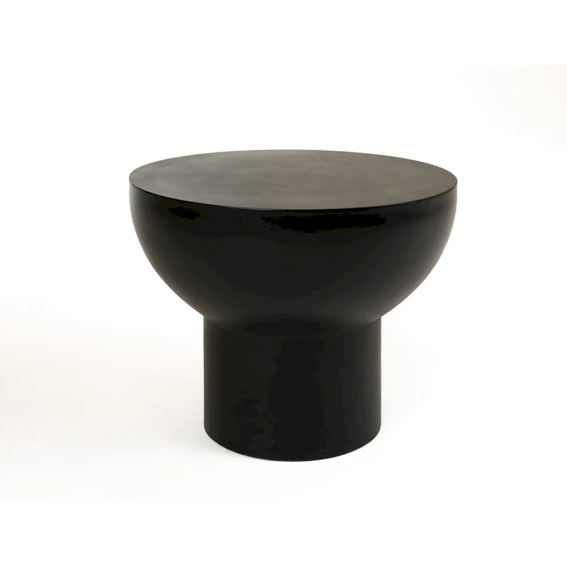 Modern Black Concrete End Table