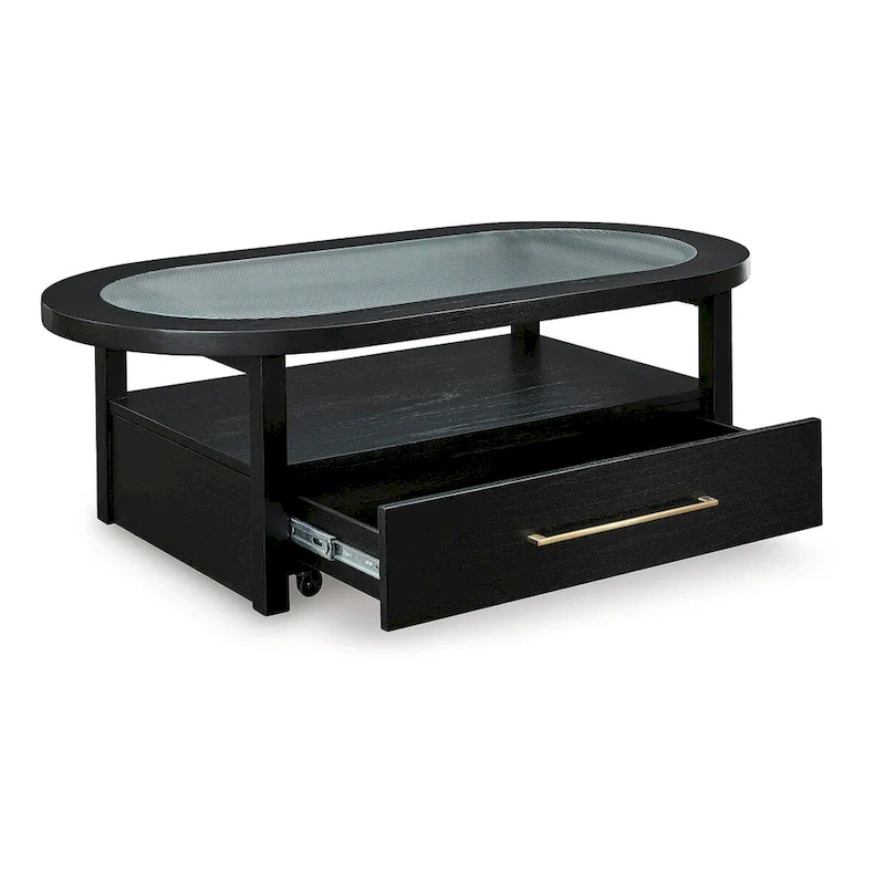Signature Design by Ashley Winbardi Black/Gray Coffee Table - 52 W x 28 D x 18.25 H