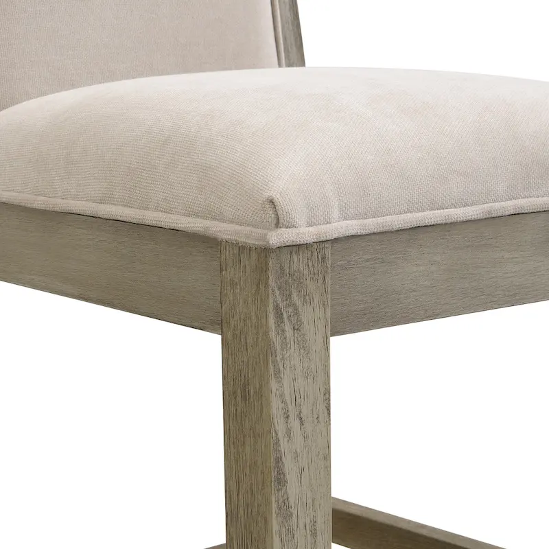 Roomfitters Retro Bar Stools, Set of 2 Upholstered 30.5 Bar Height Chairs with Fabric Cushion and Wood Frame