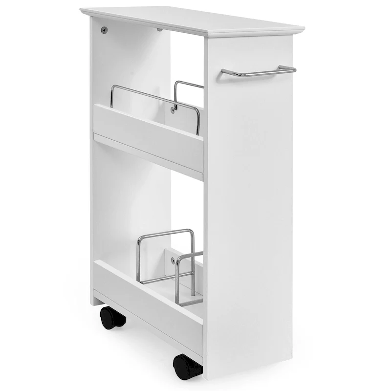 Slim Rolling Storage Cart 3-Tier Bathroom Cabinet Mobile - See Details