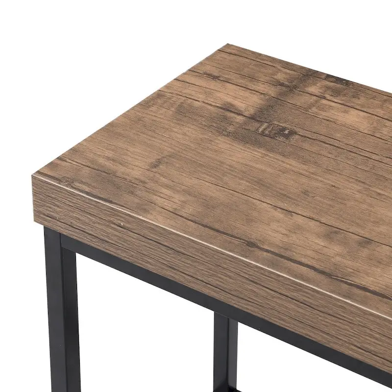 Farmhouse Kitchen Island Set with Drop Leaf Top and 2 Seatings