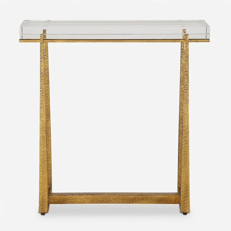 Uttermost Midas Thick Crystal Accent Table - 24H x 24W x 8.625D