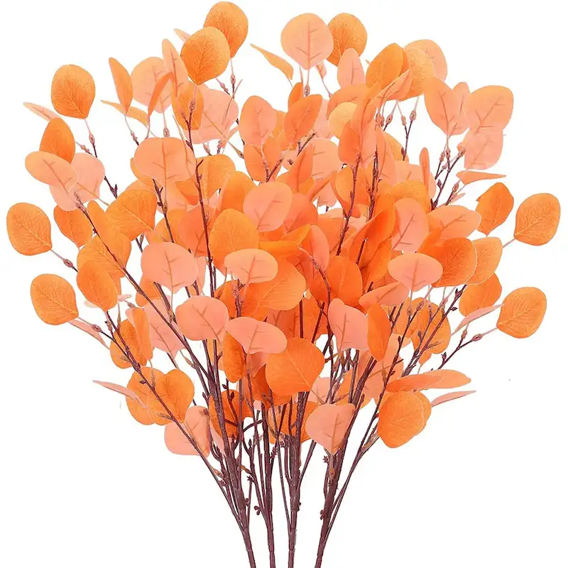 Artificial Orange Fake Fall Flowers for Home Wedding Floral