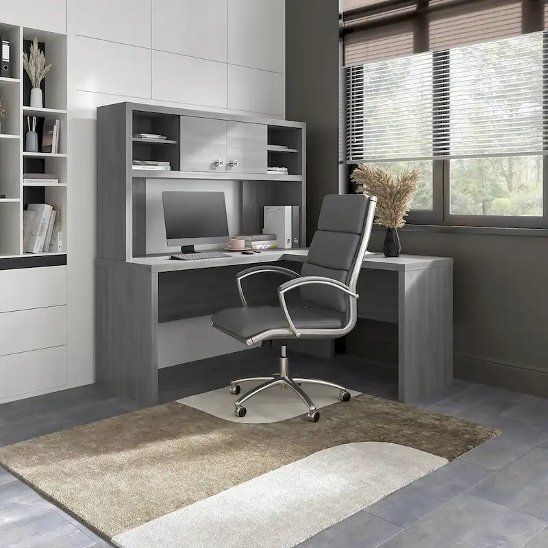 Echo L Shaped Desk with Hutch by Bush Business Furniture