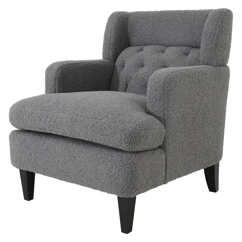 Nabo Modern Fabric Accent Chair with Cushion Back by Christopher Knight Home