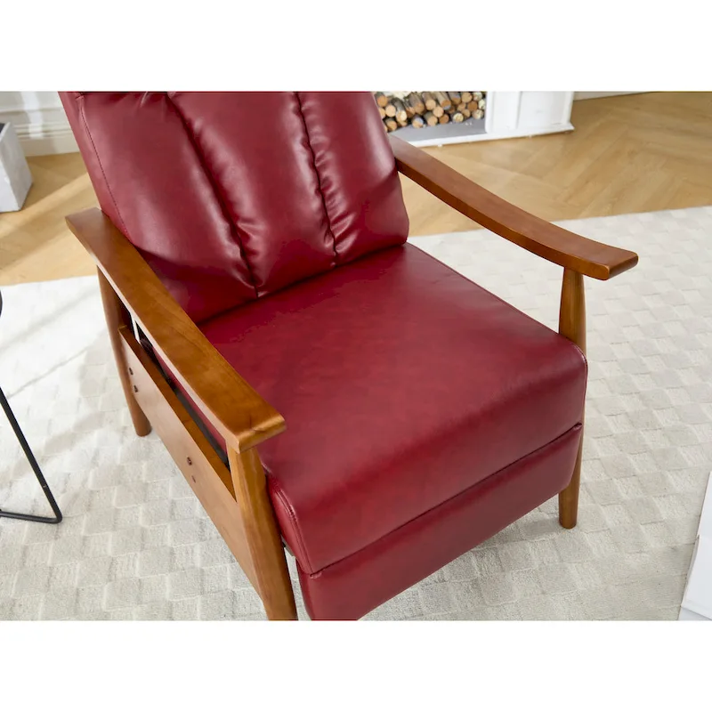 Wine Red 26.38 Adjustable Chaise Lounge Chair