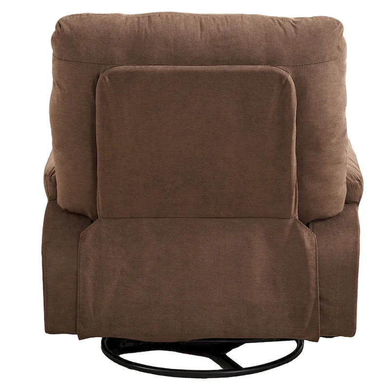 360 Linen Swivel Rocker Recliner with Side Pockets