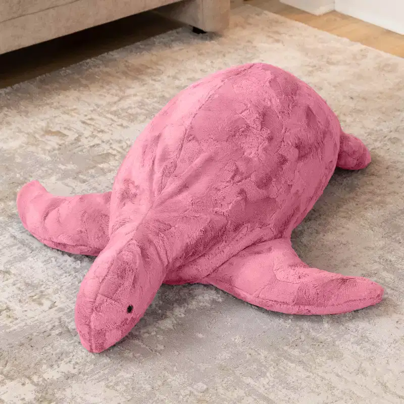Faux Fur Turtle Kids Bean Bag Seat – Large, Seats up to 2 (Multiple Colors)