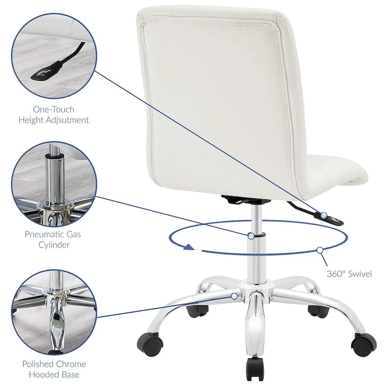 Armless Mid Back Office Chair