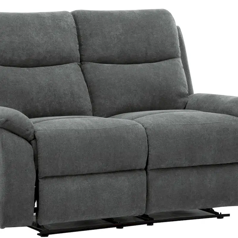 Transitional Fabric Living Room Reclining Loveseat
