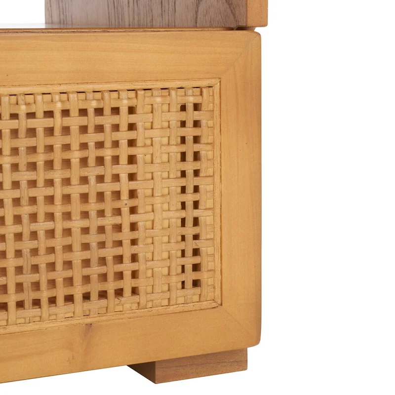 SAFAVIEH Kaitlyn 2-Drawer 1-Shelf Entertainment Media Stand (Fits Up To 55  Flatscreen TV) - 48Wx16Dx17H