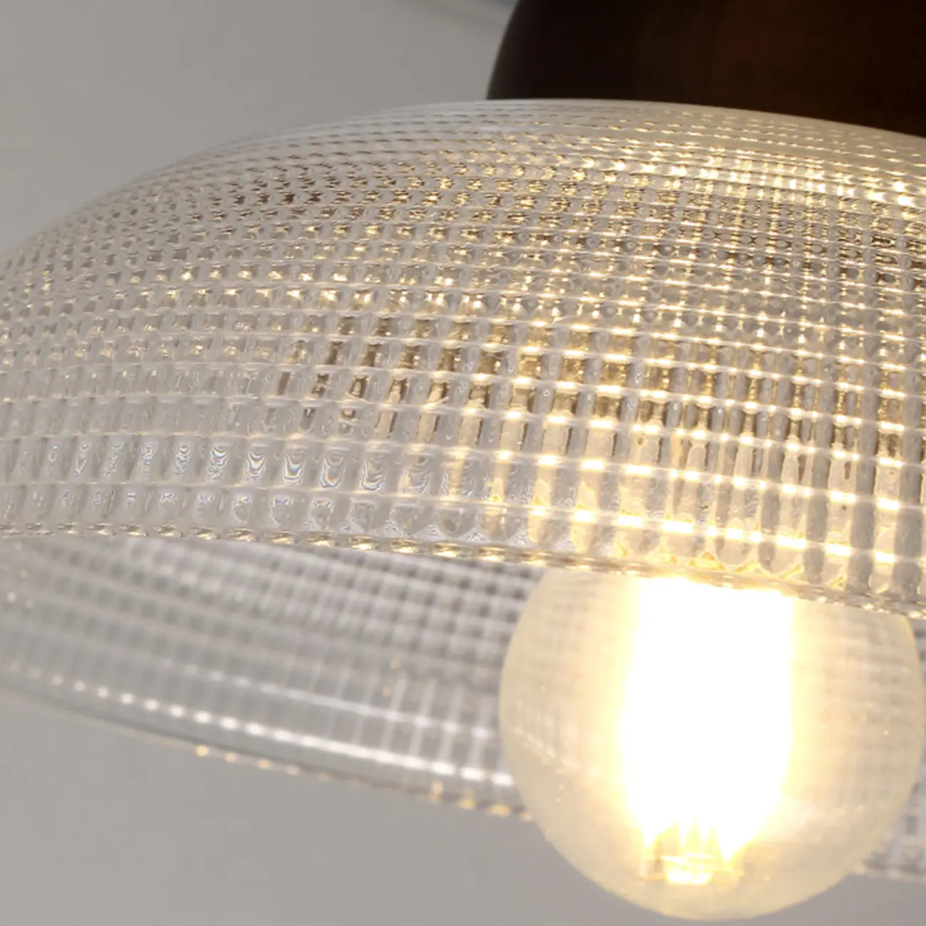 Caramel Gradient Glass Dome Semi Flush Ceiling Light