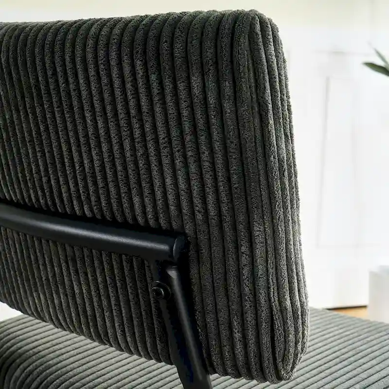 Modern simple velvet dining chair Fabric Upholstered Chairs home bedroom stool back dressing chair black metal legs(set of 2)