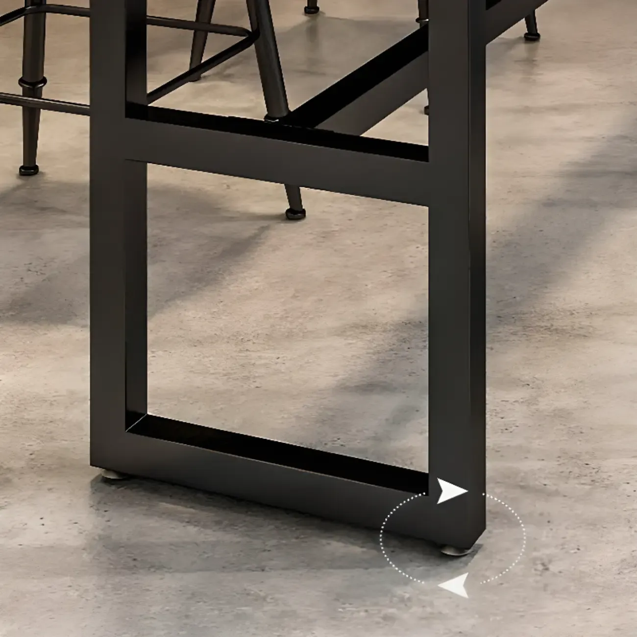 Modern Brown Wooden Metal Sled Shelf Bar Tables with Footrest