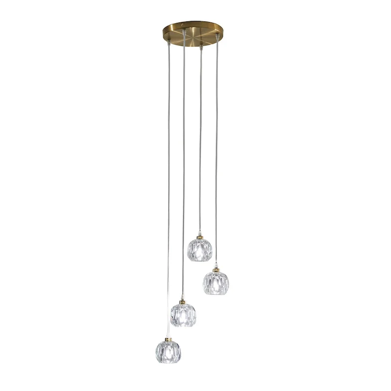 Galway Round Crystal LED Pendant / Chandelier by iNSPIRE Q Bold