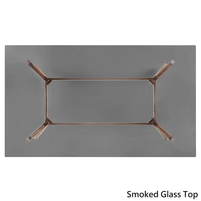 Nadine Mid-Century Dark Walnut Finish Rectangular Dining Table by iNSPIRE Q Modern