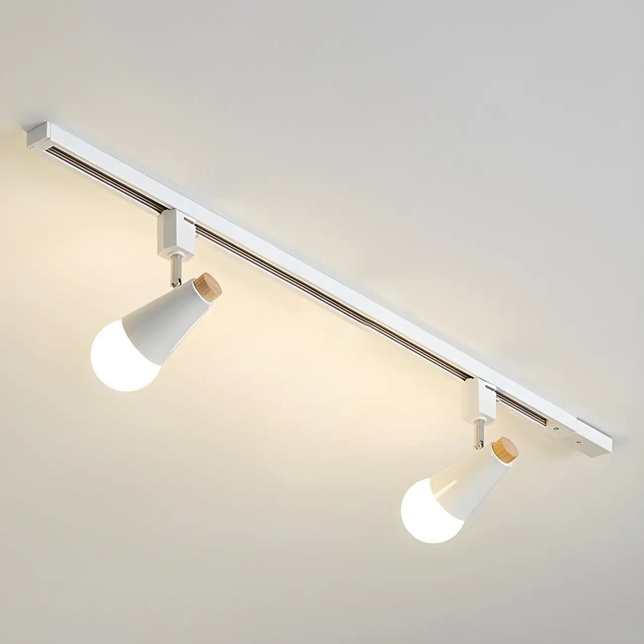 4-Light Modern Conical Adjustable Semi Flush Track Light