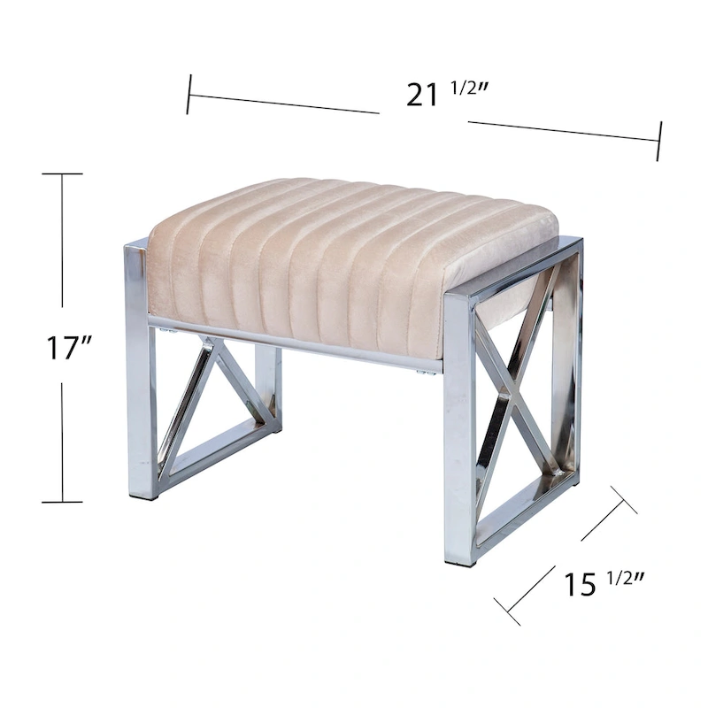 SEI Furniture Brent Fabric Ottoman