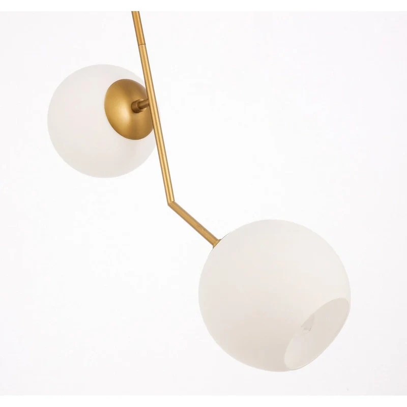 Bastina 20-Inch 1-DownLight Frosted Glass Pendant