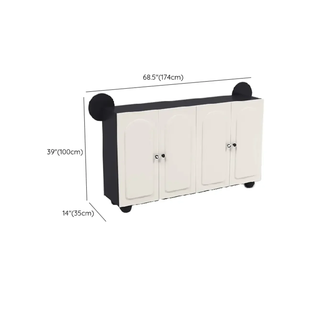 Black Metal Shoe Cabinet with Adjustable Shelves