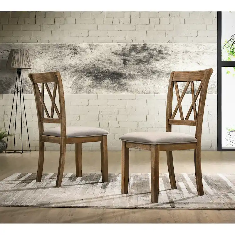 Fabric Upholstered Dining Chair Set of 2