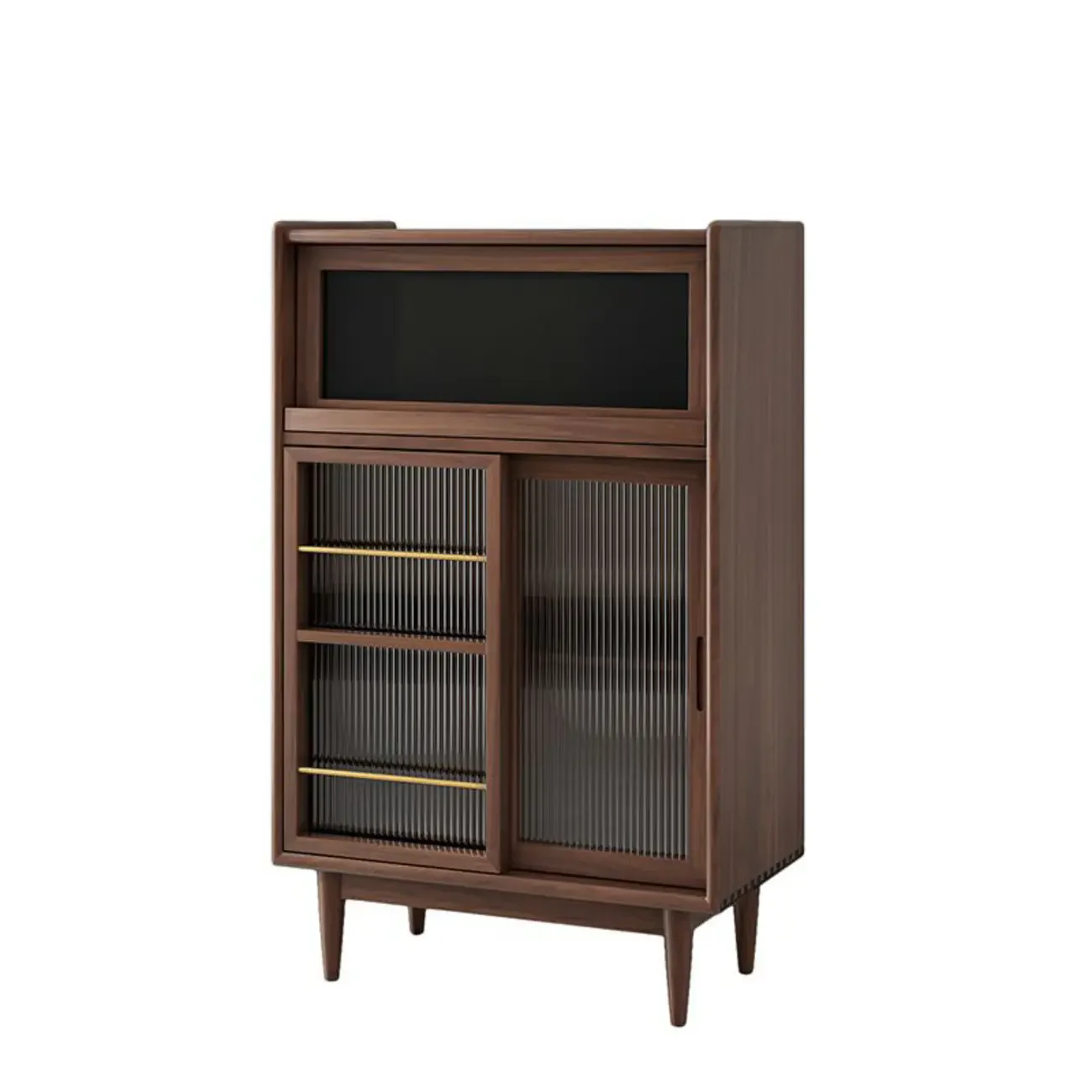 Modern Wooden Cherry Bookcase with Storage