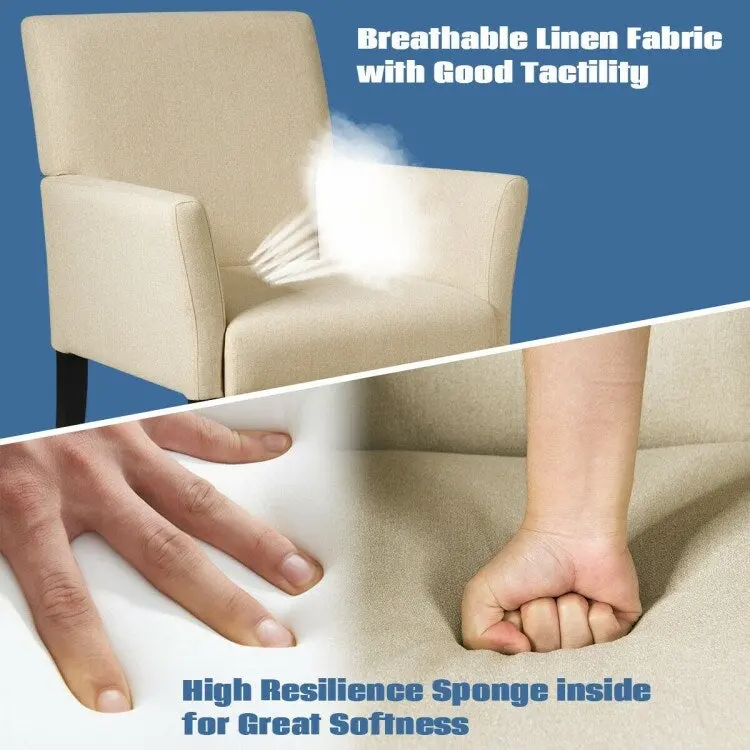 Executive Guest Chair Reception Waiting Room Arm Chair - 27.5 x 23 x 35.5 (L x W x H)