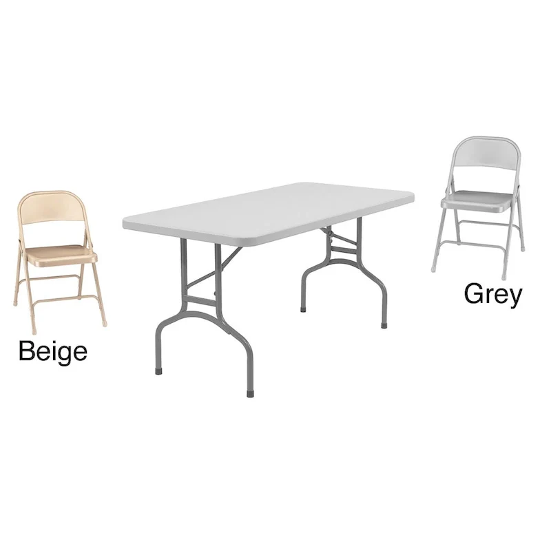 60-inch Folding Table and Chairs Set