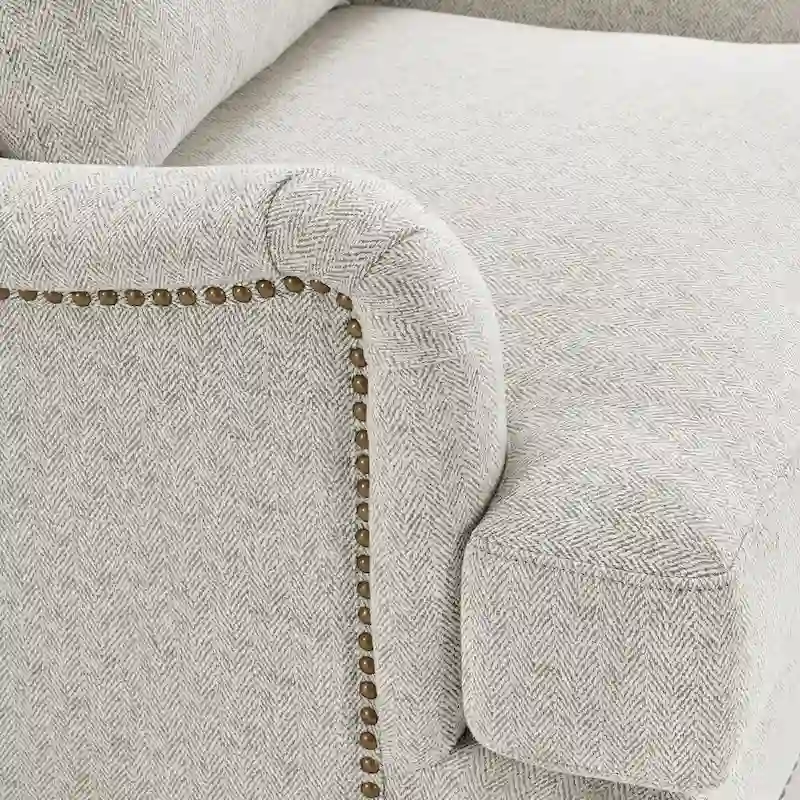 Modern Accent Chair Upholstered Solid Wood Frame with Lumbar Pillow Living Room Armchair