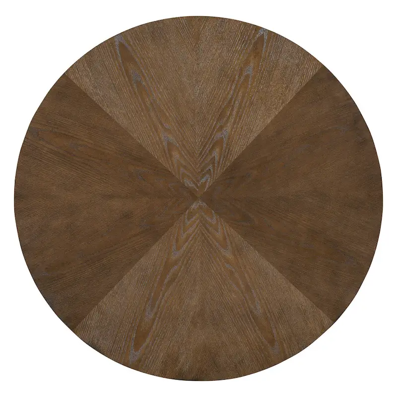 5 Piece Dining Table Set, Solid Wood Kitchen Dining Room Table Set with Round Dining Table and 4 Upholstered Chairs